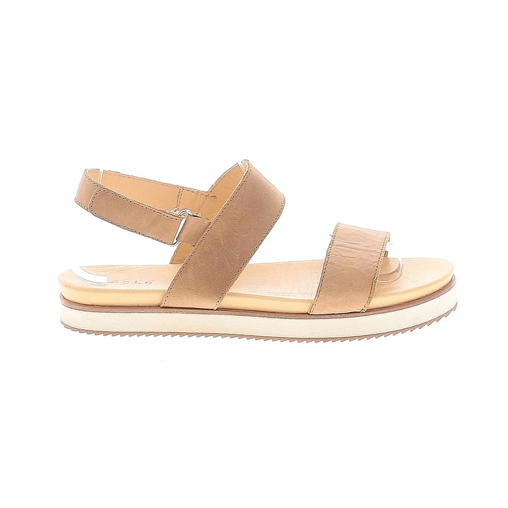 Nisolo Women's Go-To Flatform Sandal Almond, Size 9